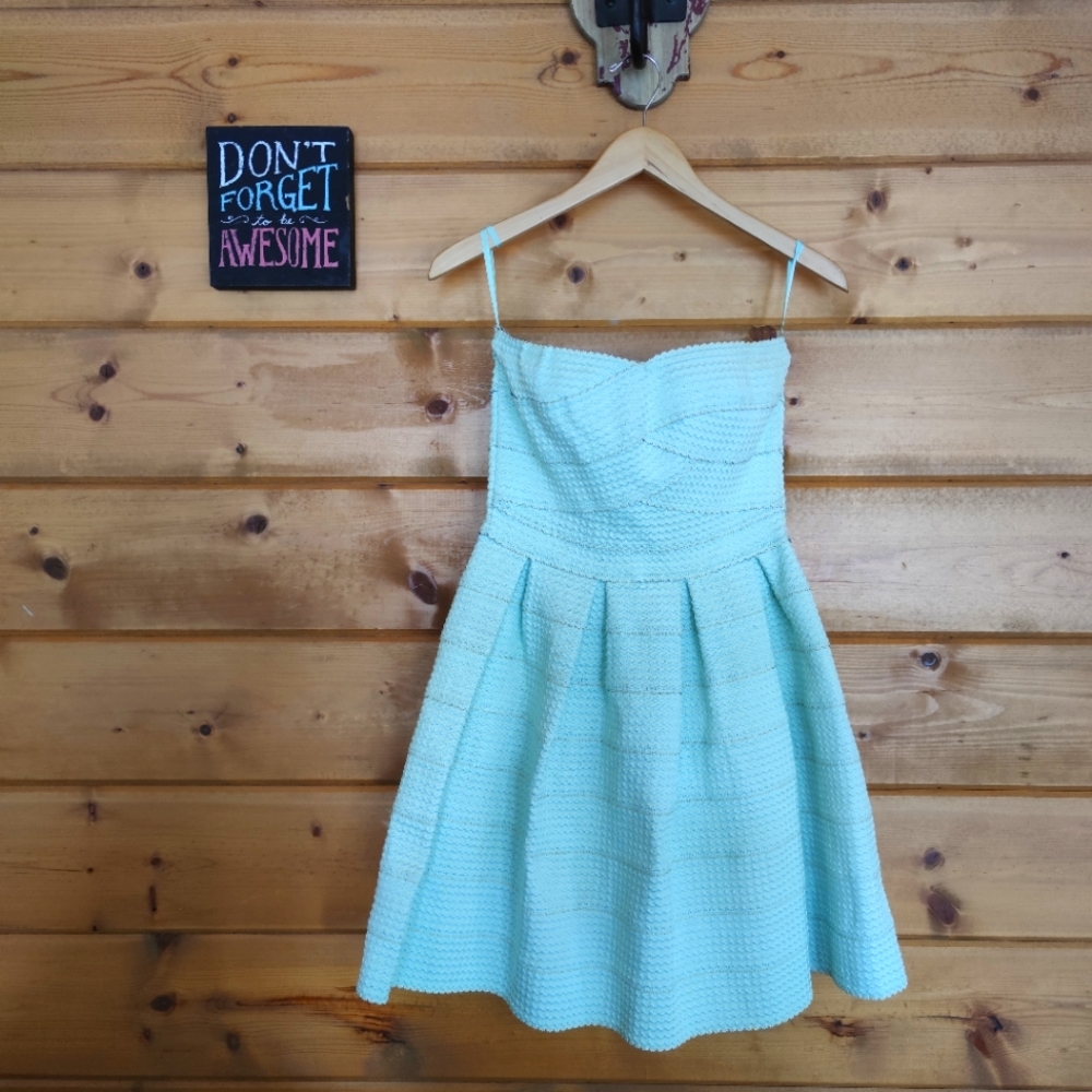Jun Ivy 💜Francesca's‎ Mint Bandage Dress Fit Flare